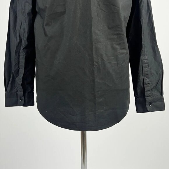 DAMIR DOMA SILENT Black Avant Garde Band Collar Button Long Sleeve Shirt Size M - Picture 14 of 15